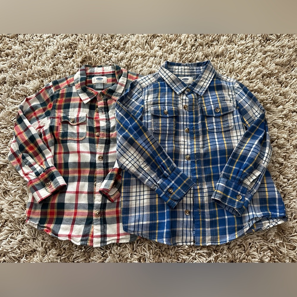 Two 5T Old Navy Long Sleeved Shirts